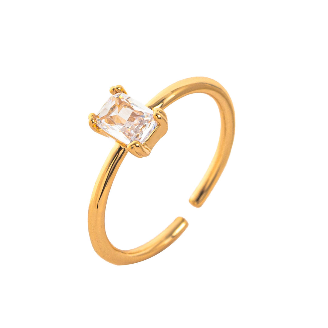 Birthstone Gemstone 18K Gold Titanium Steel Ring | Ke Jewelry Melbourne
