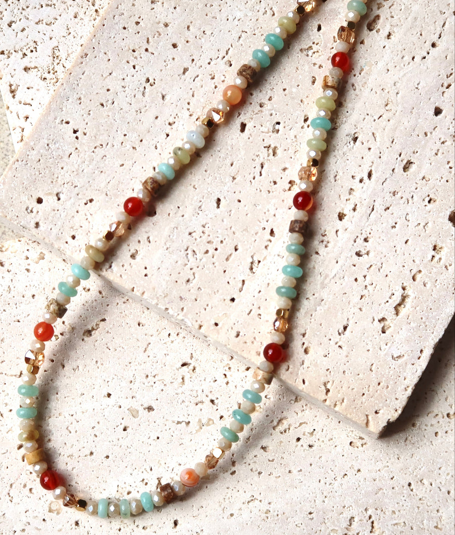 rainbow beaded necklace melbourne