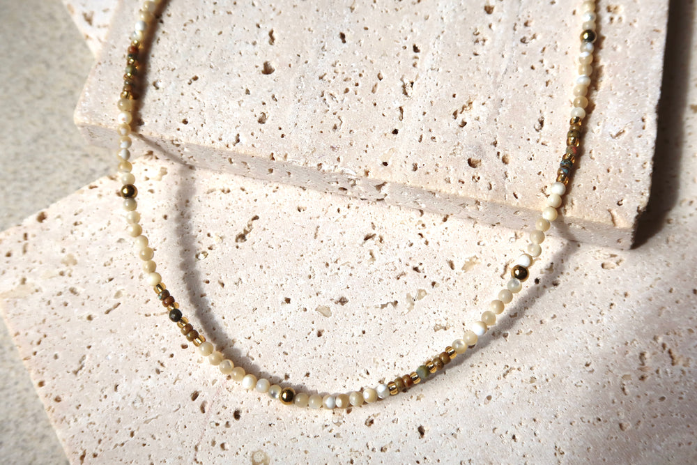 white Beaded necklace melbourne