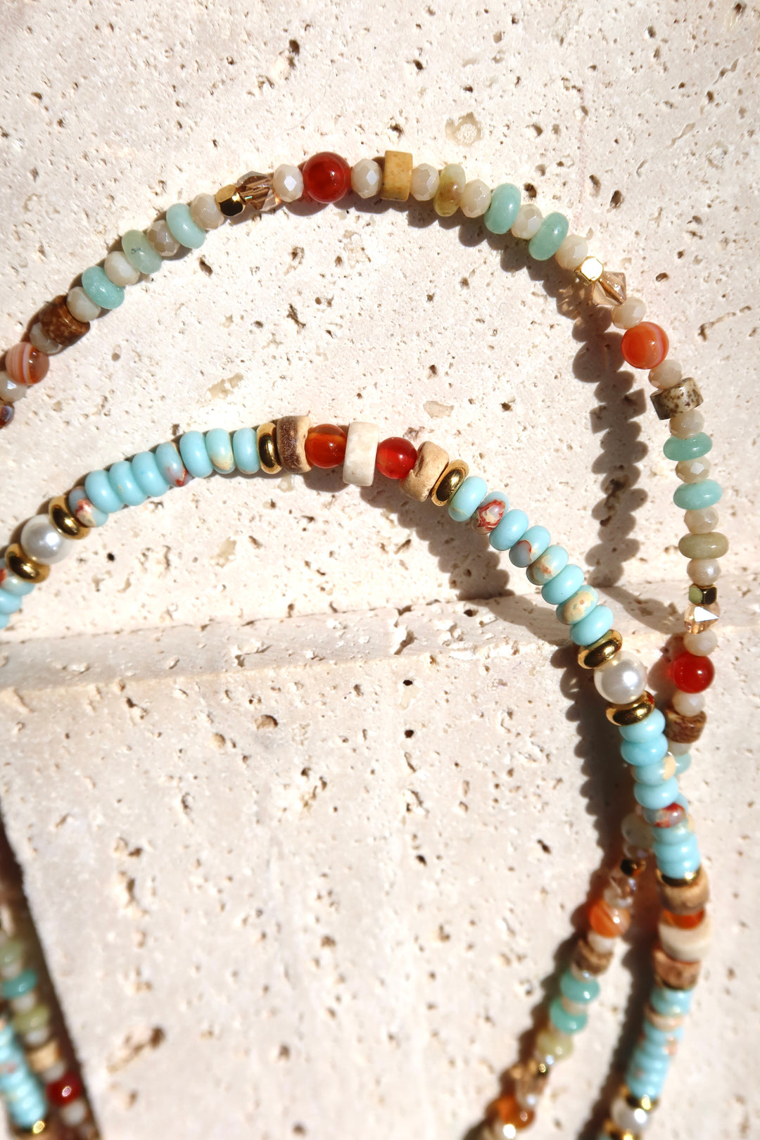 rainbow beaded necklace melbourne