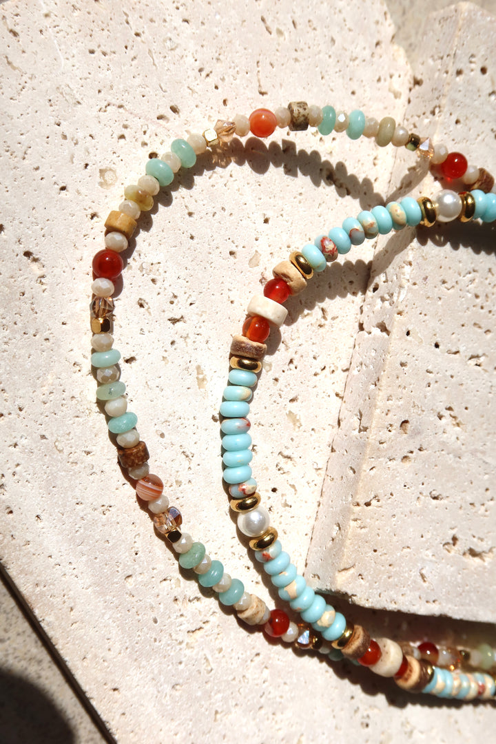rainbow beaded necklace melbourne