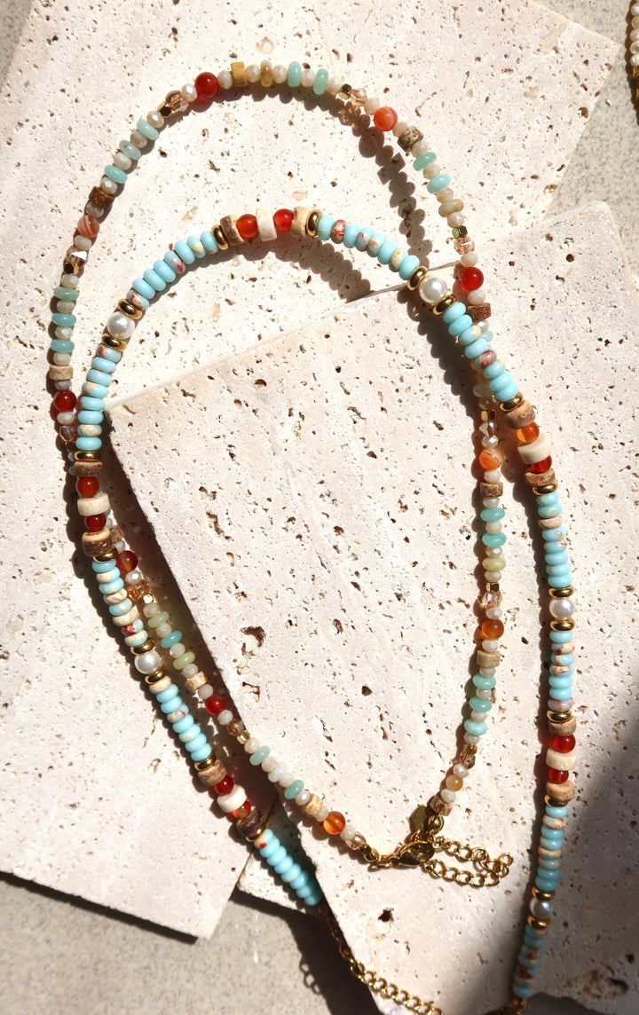 rainbow beaded necklace melbourne