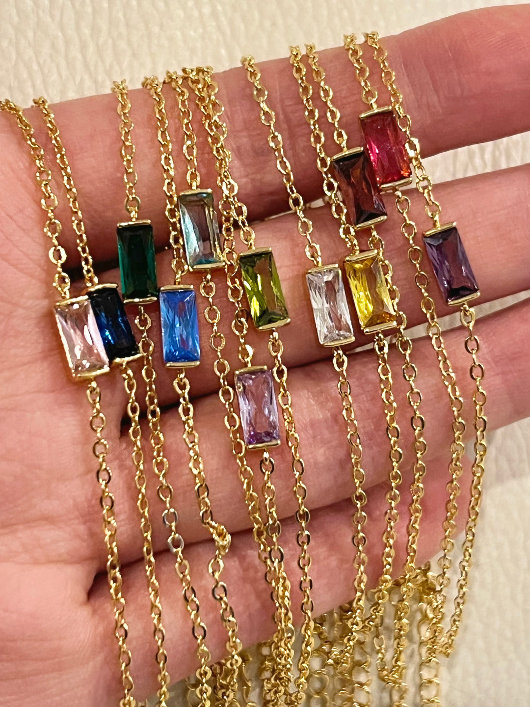Birthstone Bracelet Plated 18k gold Ke Jewelry Melbourne
