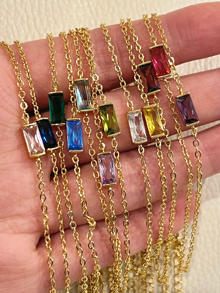 Birthstone Bracelet Plated 18k gold Ke Jewelry Melbourne