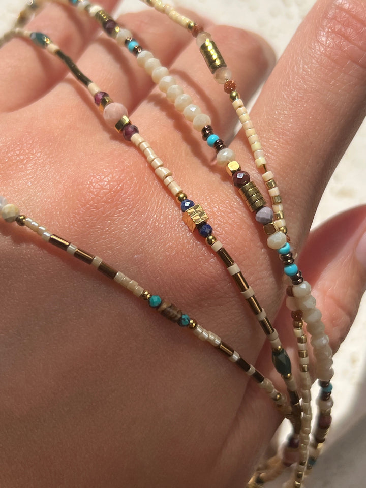 Earthy Color Tone Beads necklace 
Handcrafted in Melbourne: Expertly designed and crafted by Ke Jewelry.
#BeadedNecklaceMelbourne #KeJewelry #EarthyToneNecklace #18KGoldPlatedJewelry #MelbourneJewelry #HandmadeNecklac